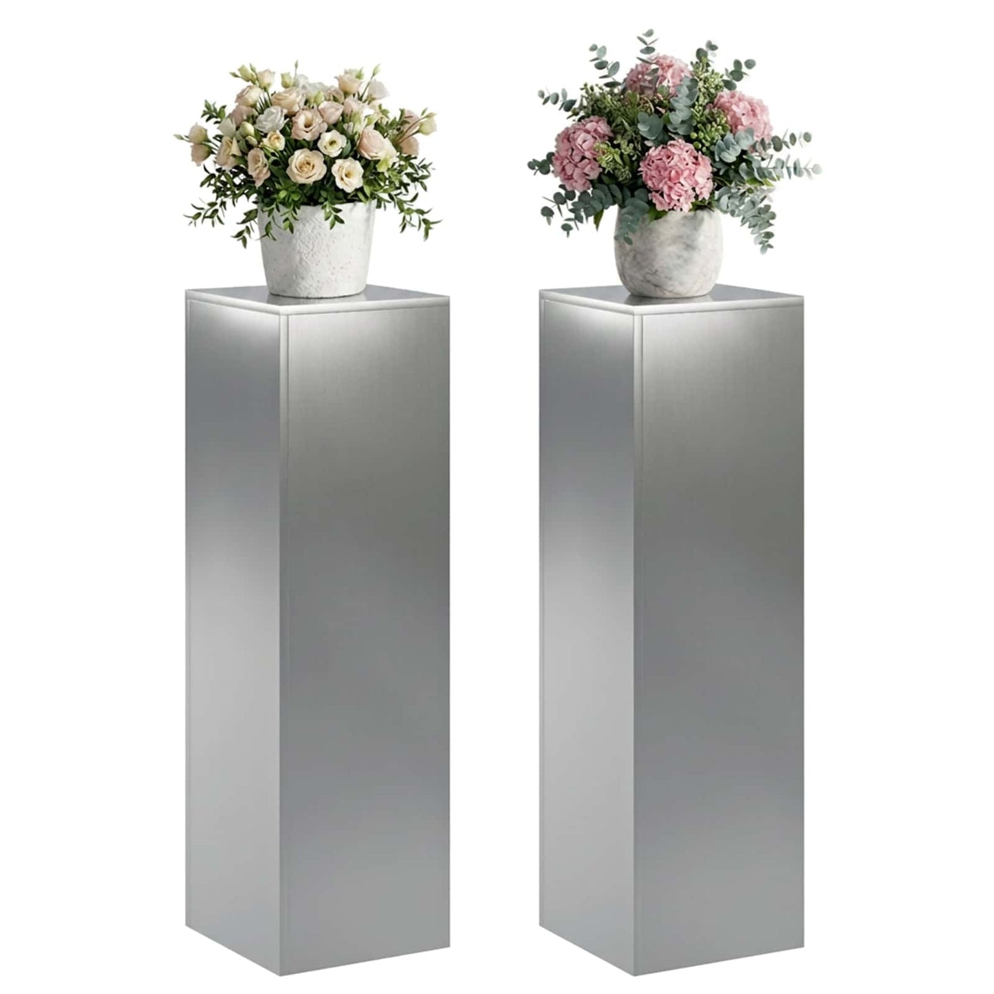 Növényállvány 2 pcs Ezüst 30 x 30 x 100 cm Rozsdamentes Acél