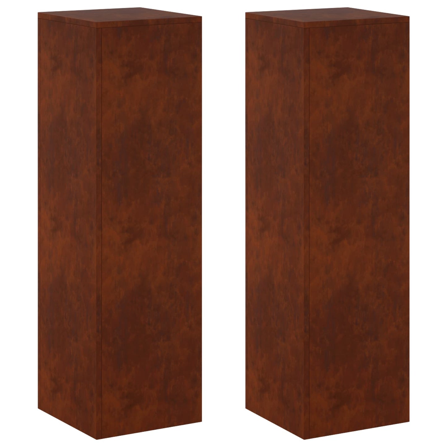 Növényállvány 2 pcs Rozsdás 30 x 30 x 100 cm Időjárásálló Acél