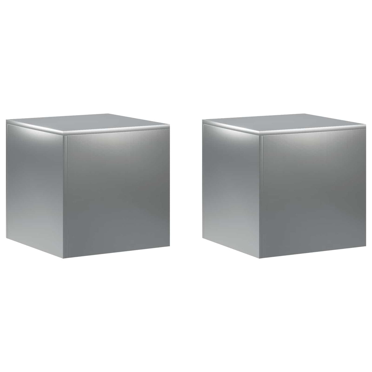 Növényállvány 2 pcs Ezüst 40 x 40 x 40 cm Rozsdamentes Acél