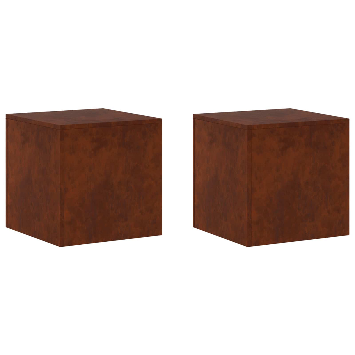 Növényállvány 2 pcs Rozsdás 40 x 40 x 40 cm Időjárásálló Acél