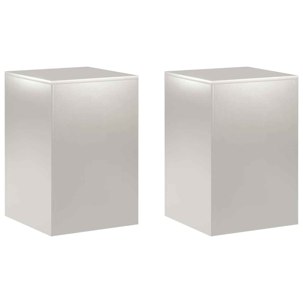 Növényállvány 2 pcs Ezüst 40 x 40 x 60 cm Acél