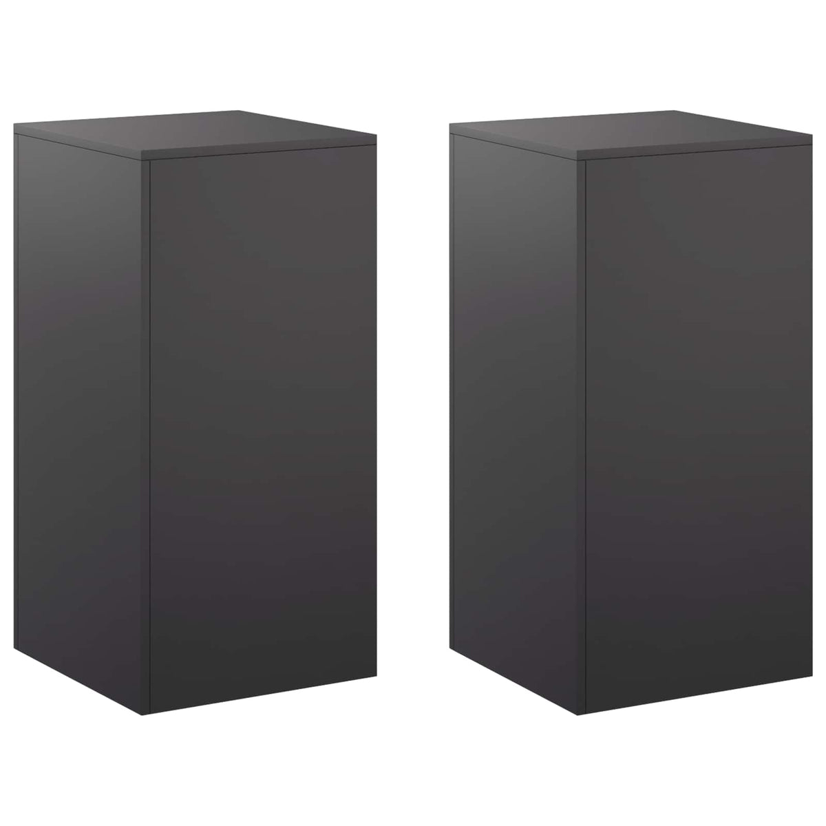Növényállvány 2 pcs Fekete 40 x 40 x 80 cm Acél