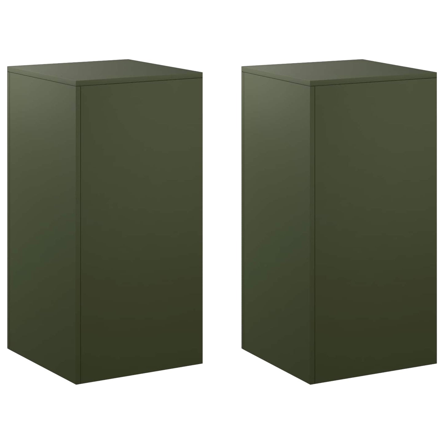 Növényállvány 2 pcs Olajzöld 40 x 40 x 80 cm Acél