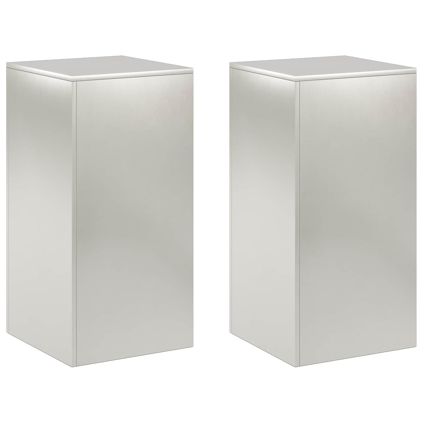 Növényállvány 2 pcs Ezüst 40 x 40 x 80 cm Acél