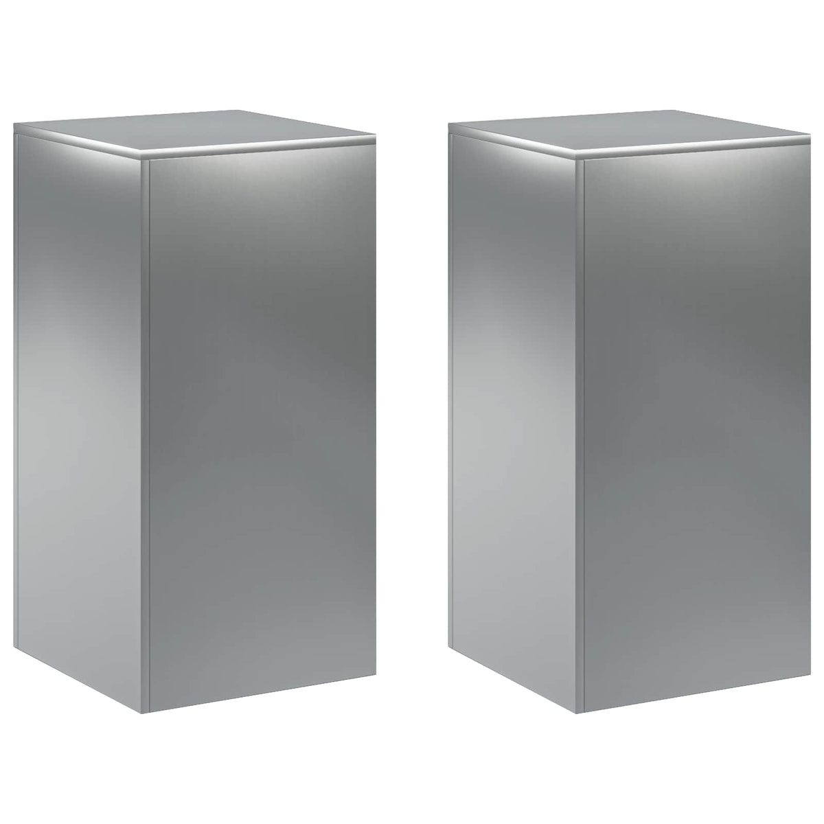 Növényállvány 2 pcs Ezüst 40 x 40 x 80 cm Rozsdamentes Acél
