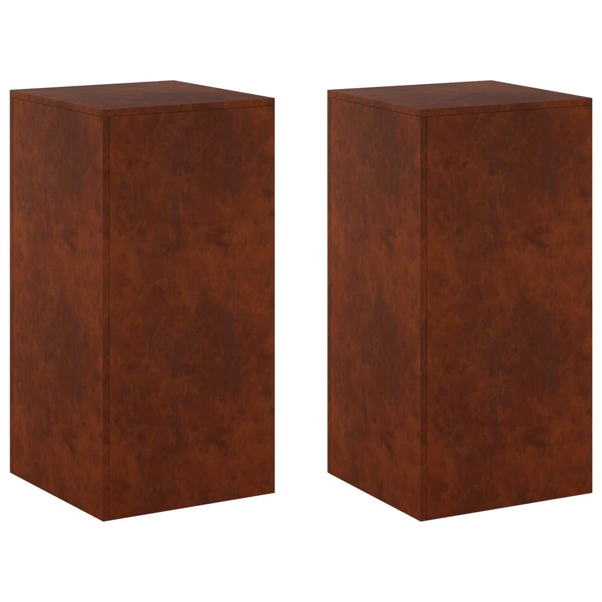 Növényállvány 2 pcs Rozsdás 40 x 40 x 80 cm Időjárásálló Acél