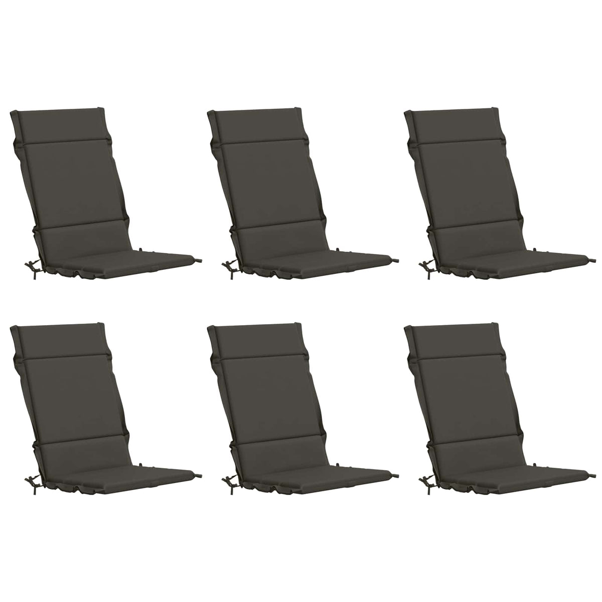 6 darabos magas háttámlás székpárna GEMERT 6 pcs Antracitszürke