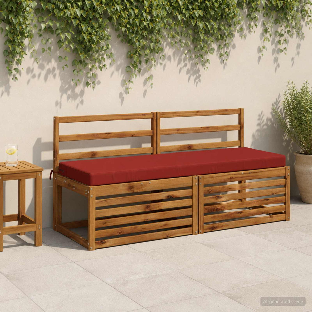 Padpárna SOEST 100% poliészter Piros 150 x 50 x 8 cm