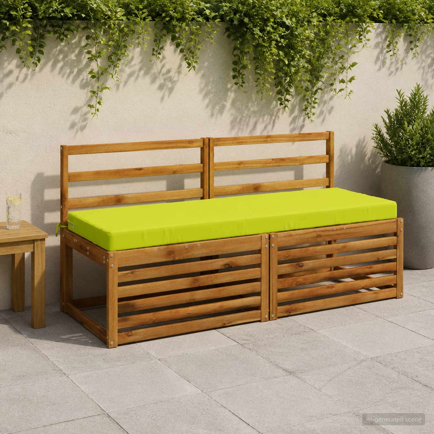 Padpárna SOEST 100% poliészter Fényes zöld 140 x 50 x 8 cm