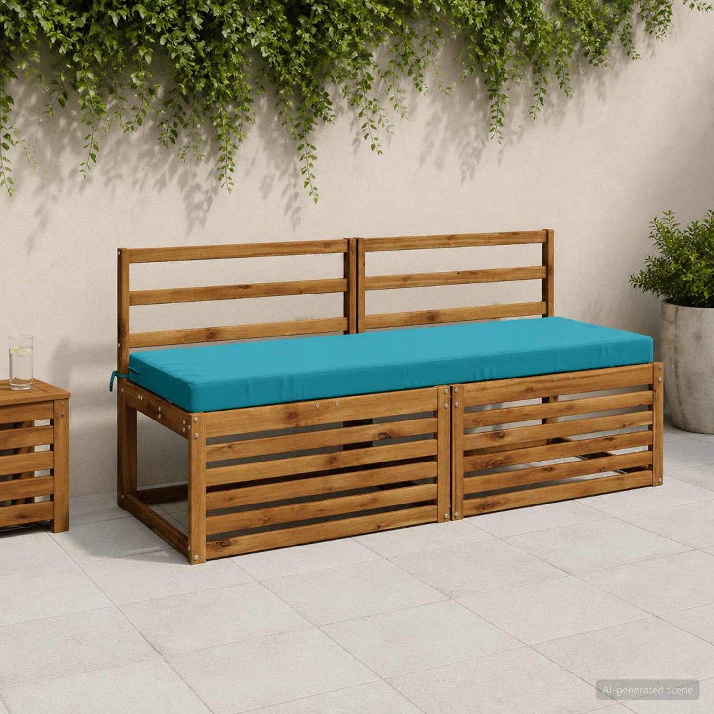 Padpárna SOEST 100% poliészter Türkiz 150 x 50 x 8 cm