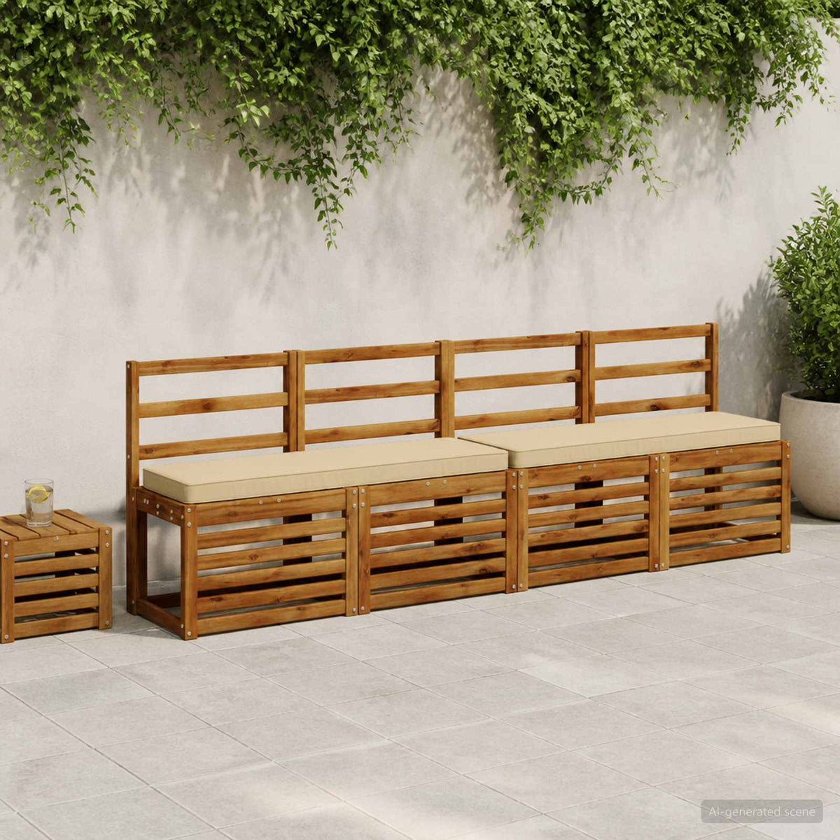 1 darabos padpárna VUGHT 100% poliészter Bézs 110 x 30 x 5 cm