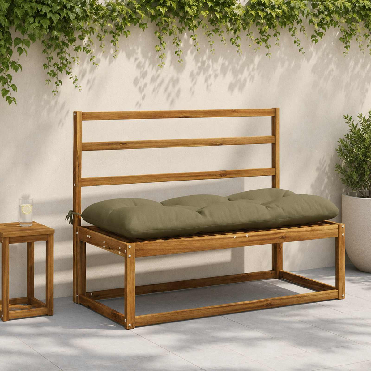 Padpárna VIANEN 100% poliészter Olajzöld 110 x 50 x 12 cm