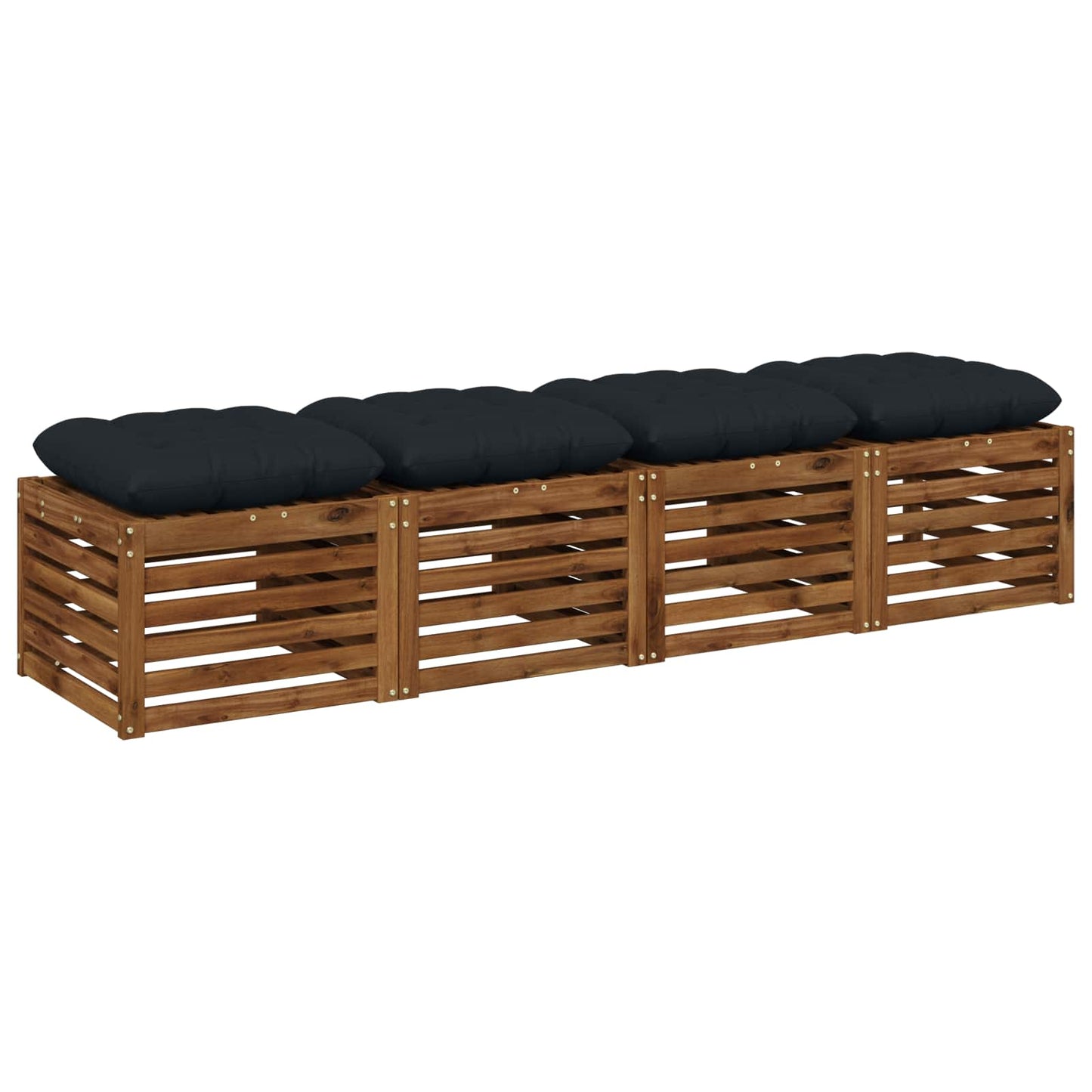 Ülőpárnák VIANEN 4 db 100% poliészter Sötét kék 40 x 40 x 12 cm