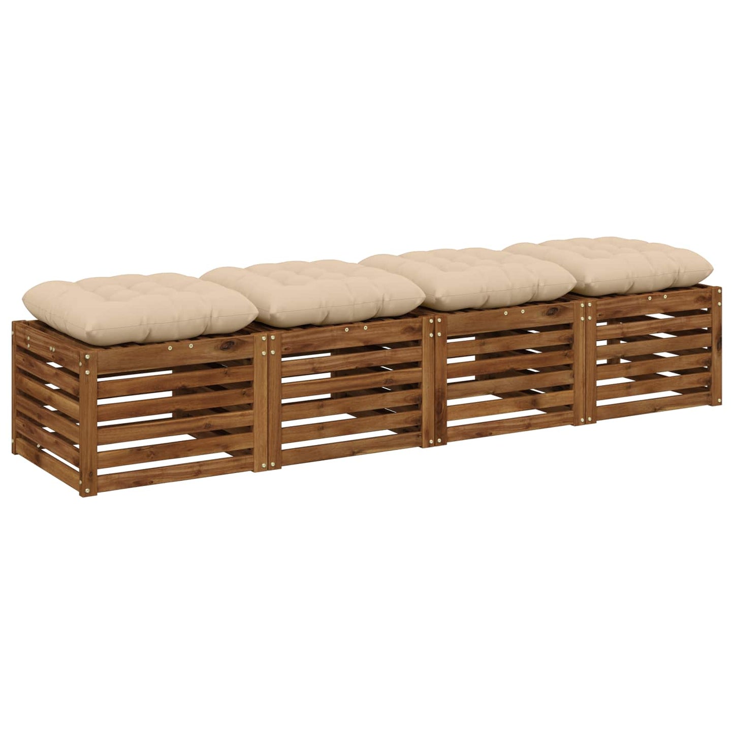 Ülőpárnák VIANEN 4 db 100% poliészter Krémszínű 40 x 40 x 12 cm