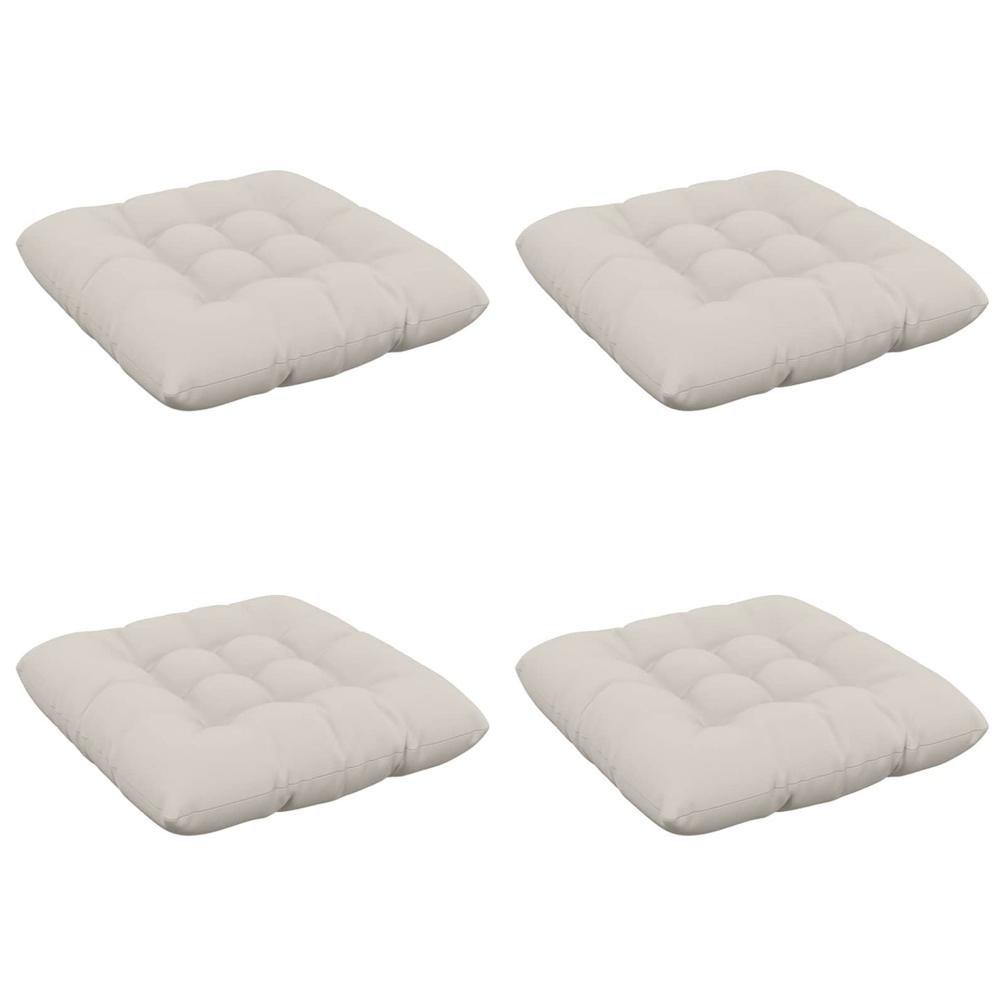 Ülőpárnák VIANEN 4 db 100% poliészter Fehér 50 x 50 x 12 cm