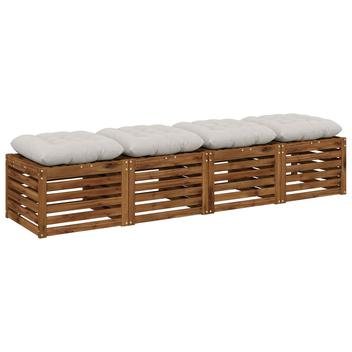 Ülőpárnák VIANEN 4 db 100% poliészter Fehér 50 x 50 x 12 cm
