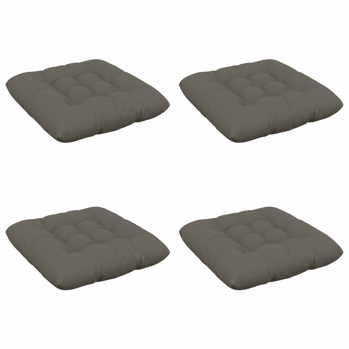 Ülőpárnák VIANEN 4 db 100% poliészter Szürke 50 x 50 x 12 cm