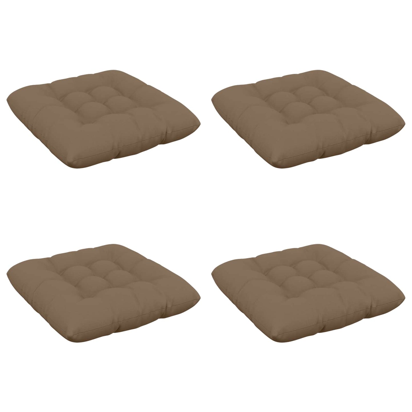 Ülőpárnák VIANEN 4 db 100% poliészter Tópszínű 60 x 60 x 12 cm