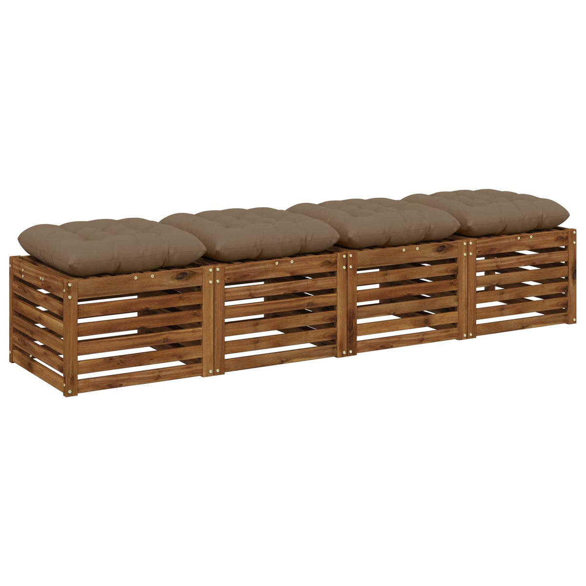 Ülőpárnák VIANEN 4 db 100% poliészter Tópszínű 60 x 60 x 12 cm