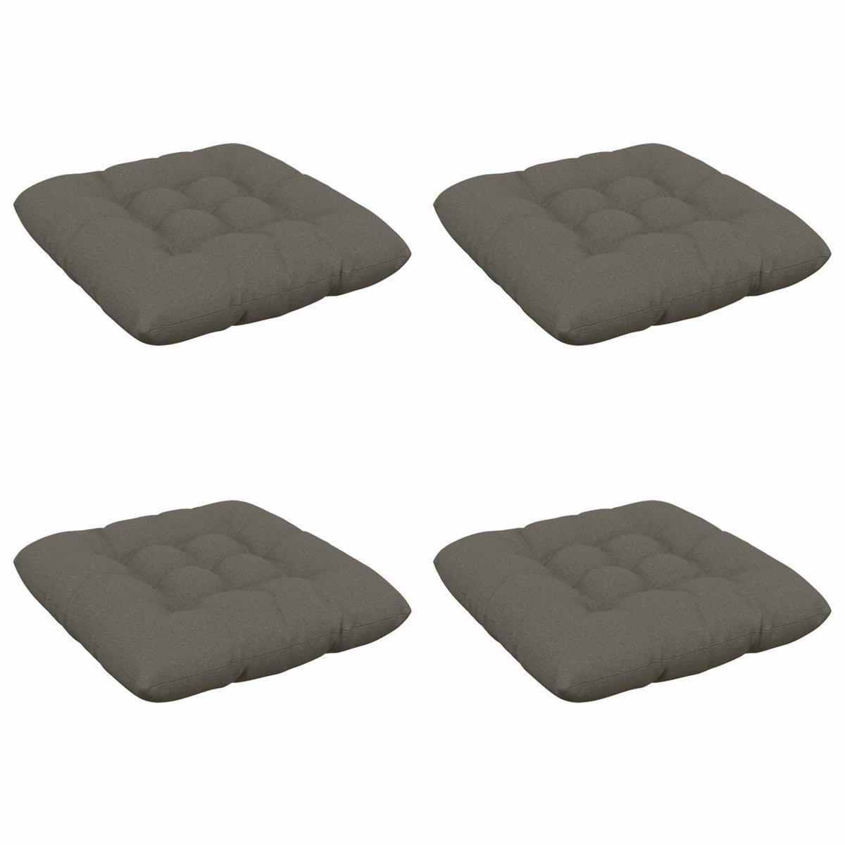 Ülőpárnák VIANEN 4 db 100% poliészter Szürke 60 x 60 x 12 cm