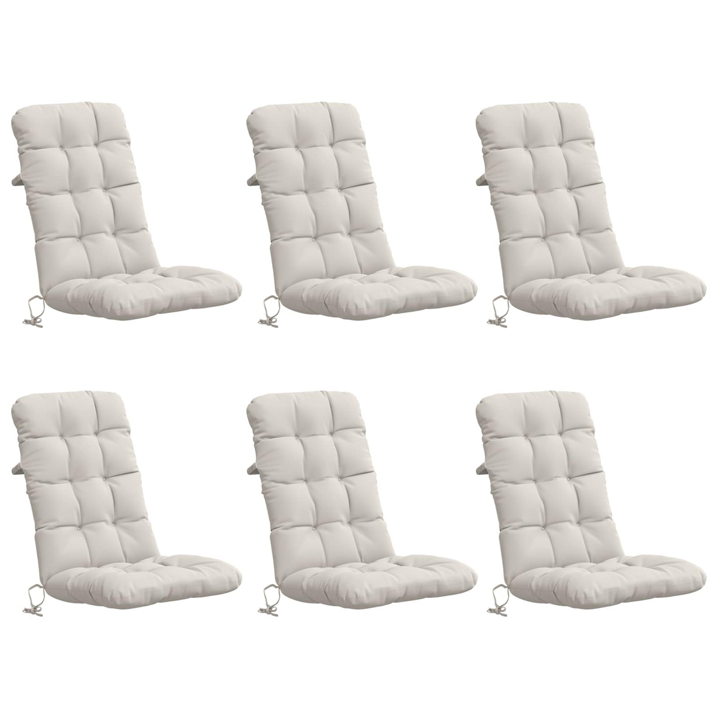 6 darabos magas háttámlás székpárna VIANEN 6 pcs Fehér