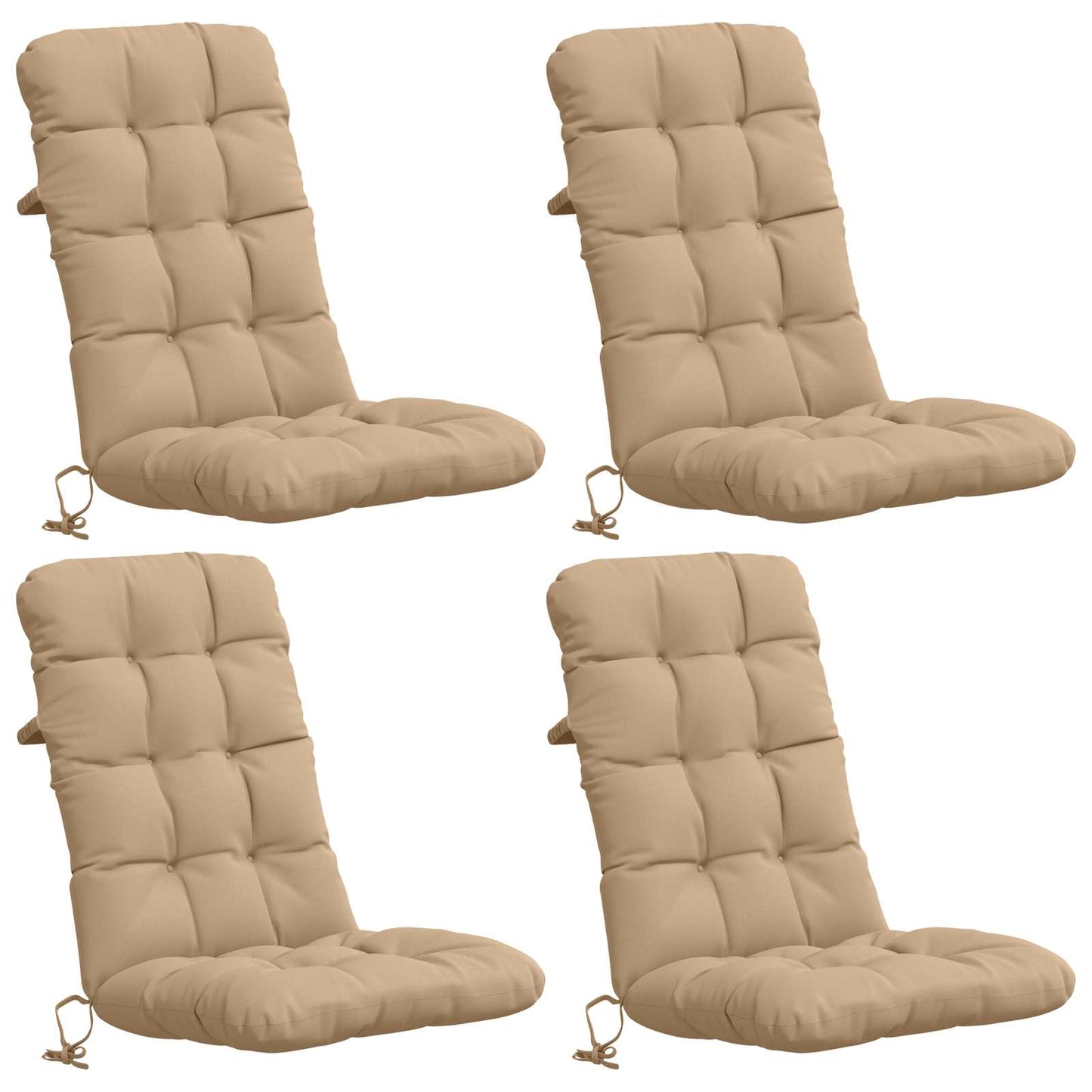 4 darabos magas háttámlás székpárna VIANEN 4 pcs Homokszín