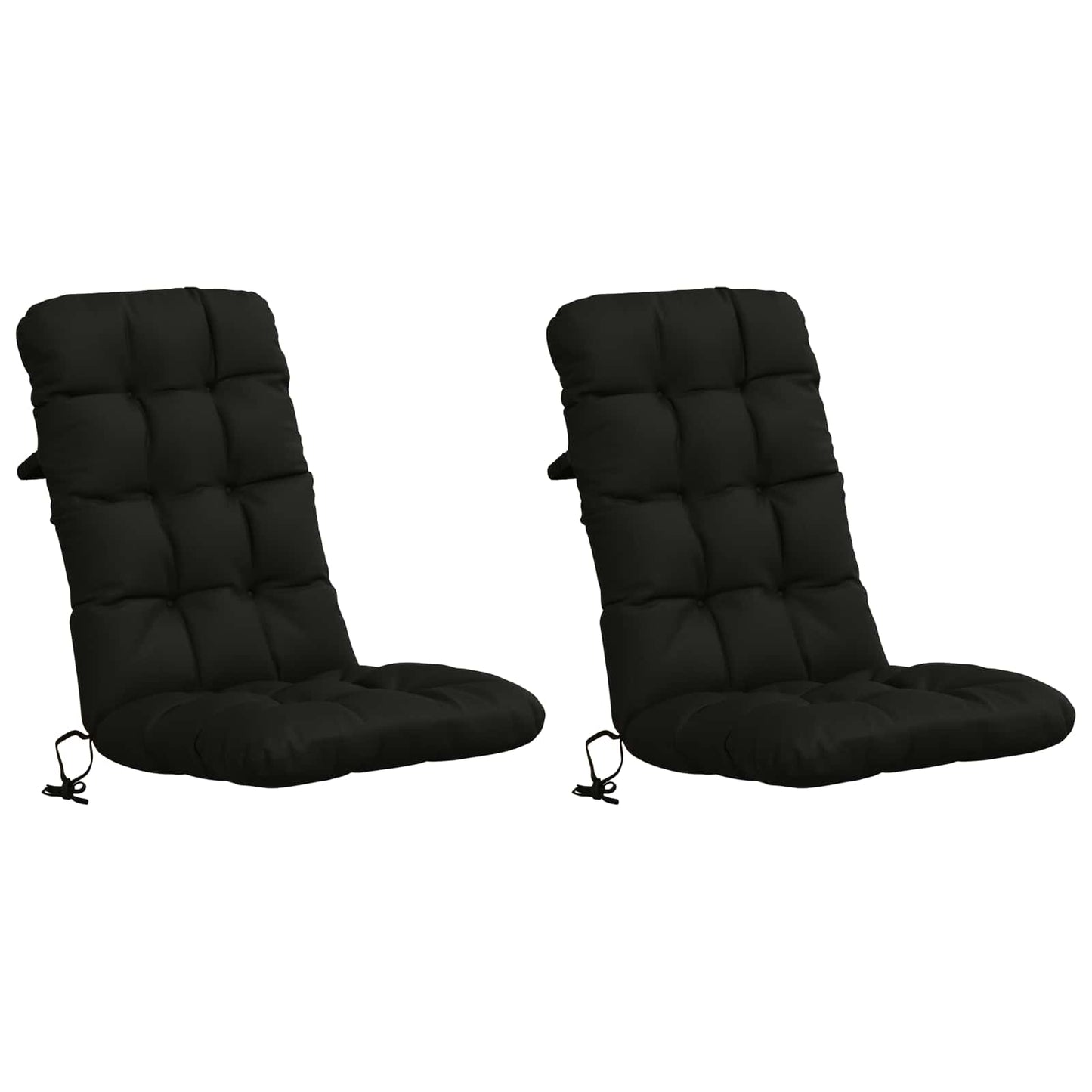 2 darabos magas háttámlás székpárna VIANEN 2 pcs Fekete