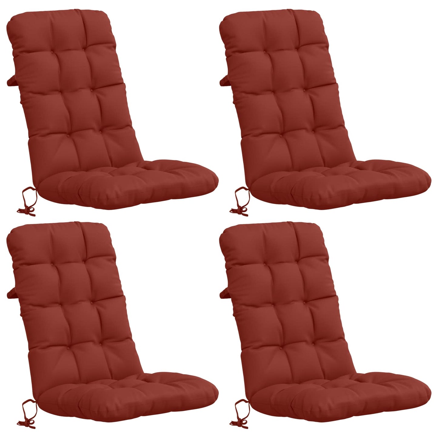 4 darabos magas háttámlás székpárna VIANEN 4 pcs Piros