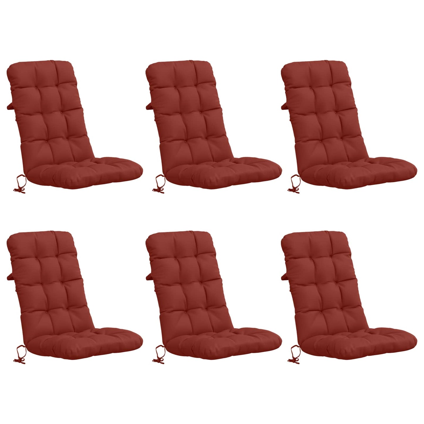 6 darabos magas háttámlás székpárna VIANEN 6 pcs Piros