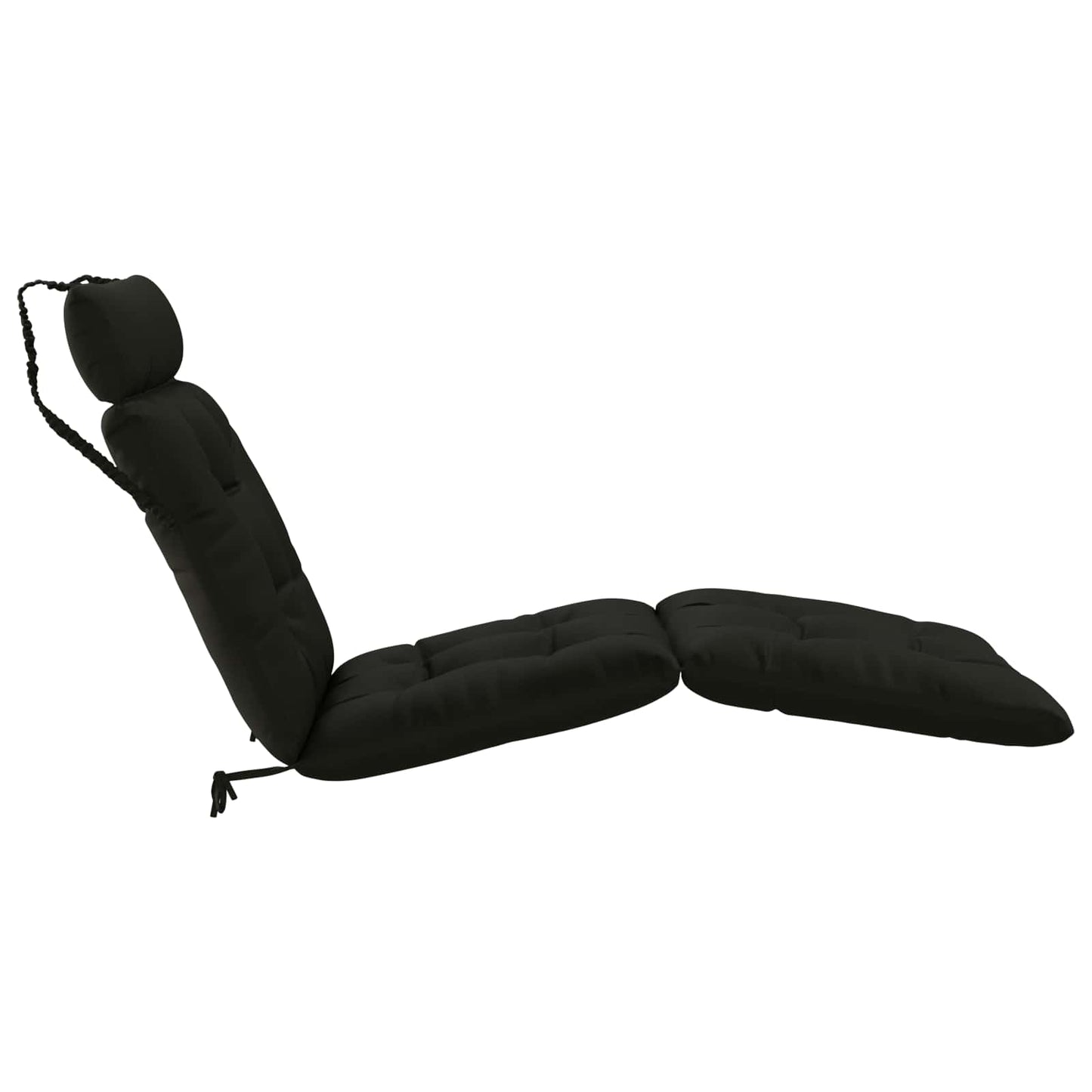 Napozóágy Párna VIANEN 100% poliészter Fekete 200 x 90 x 8 cm
