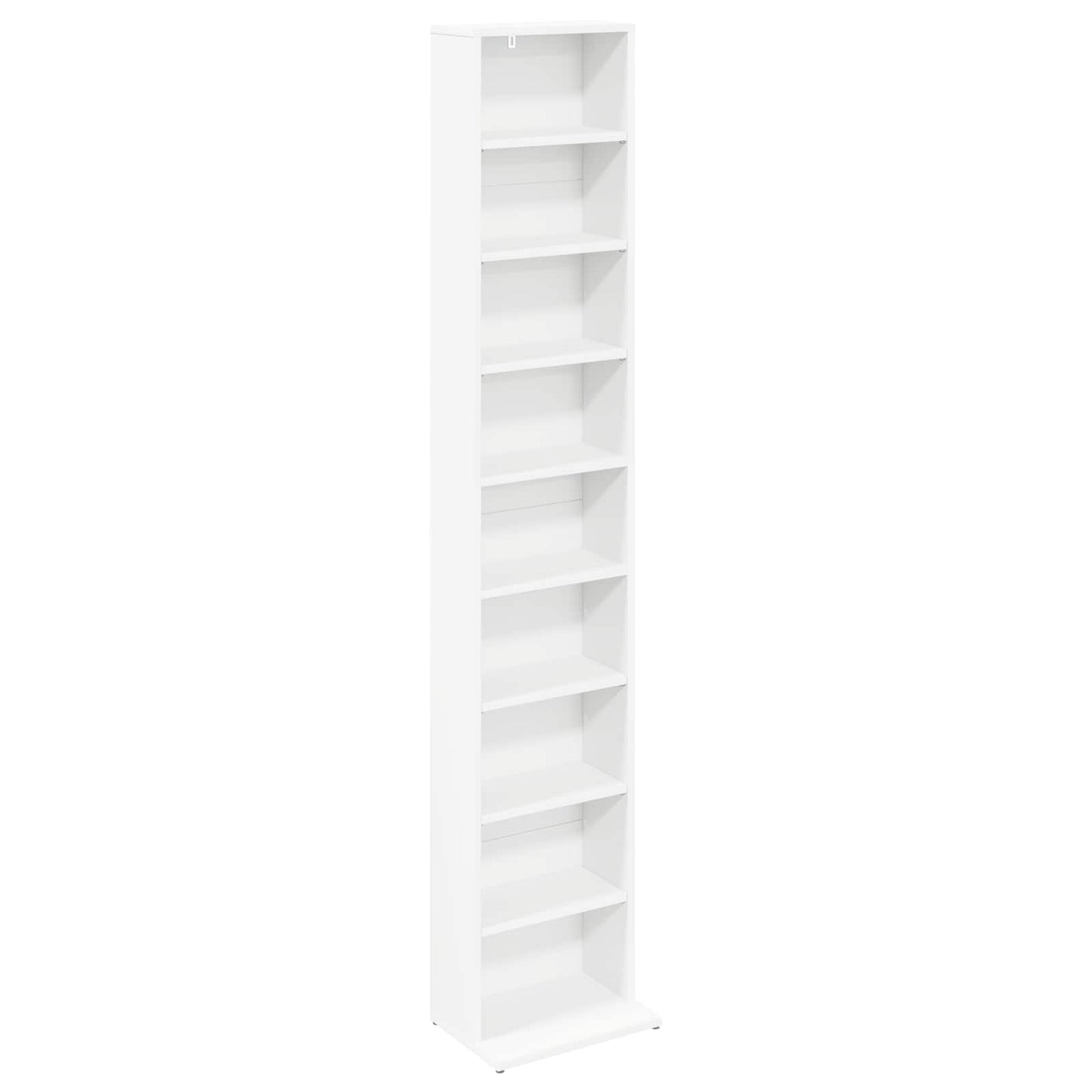 CD szekrény 2 db Fehér 33 x 23,5 x 175 cm Szerelt Fa