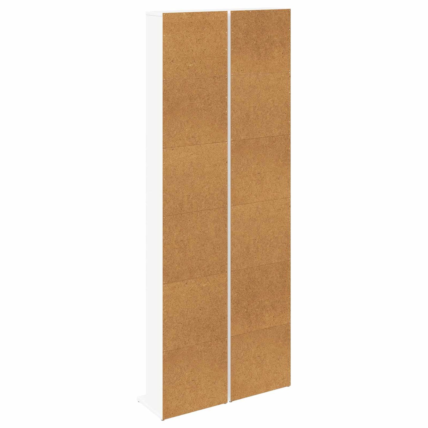 CD szekrény 2 db Fehér 33 x 23,5 x 175 cm Szerelt Fa