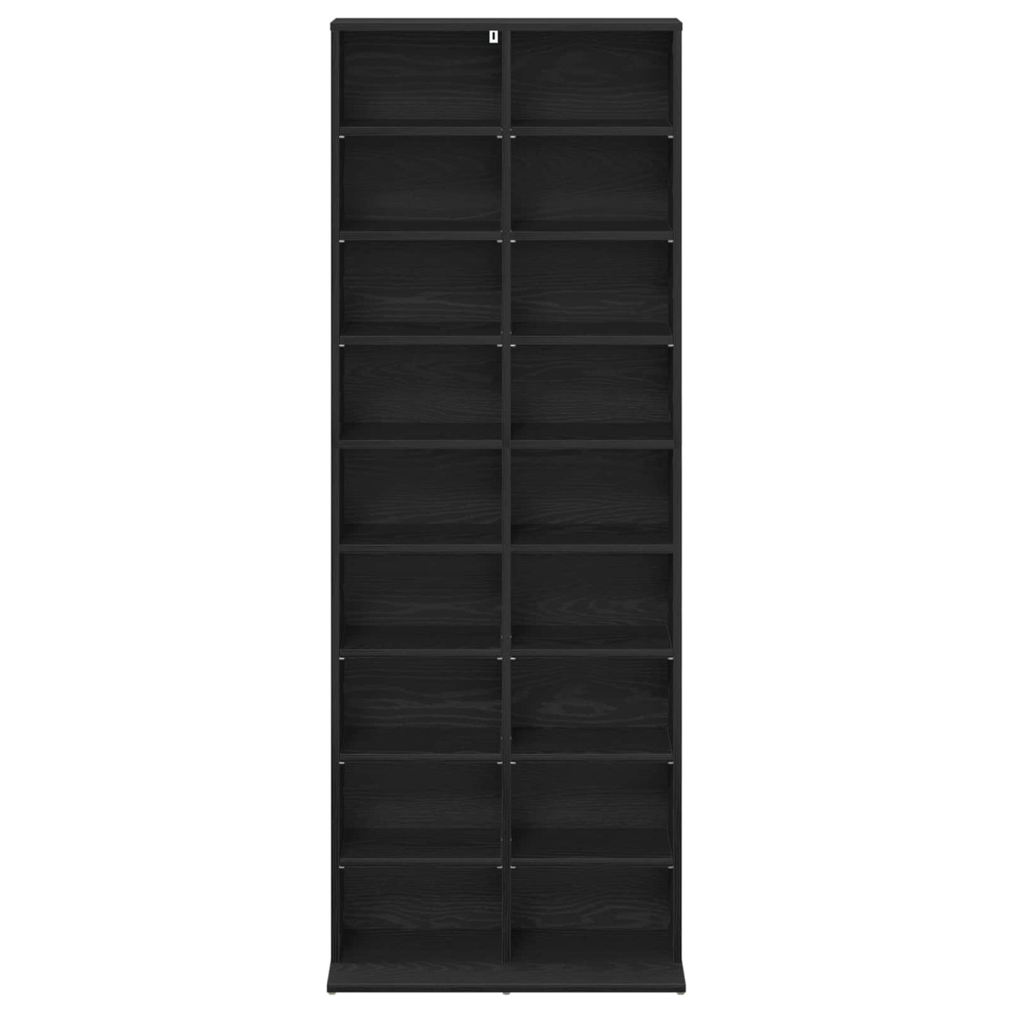 CD szekrény Fekete Tölgy 65 x 23,5 x 175 cm Szerelt Fa
