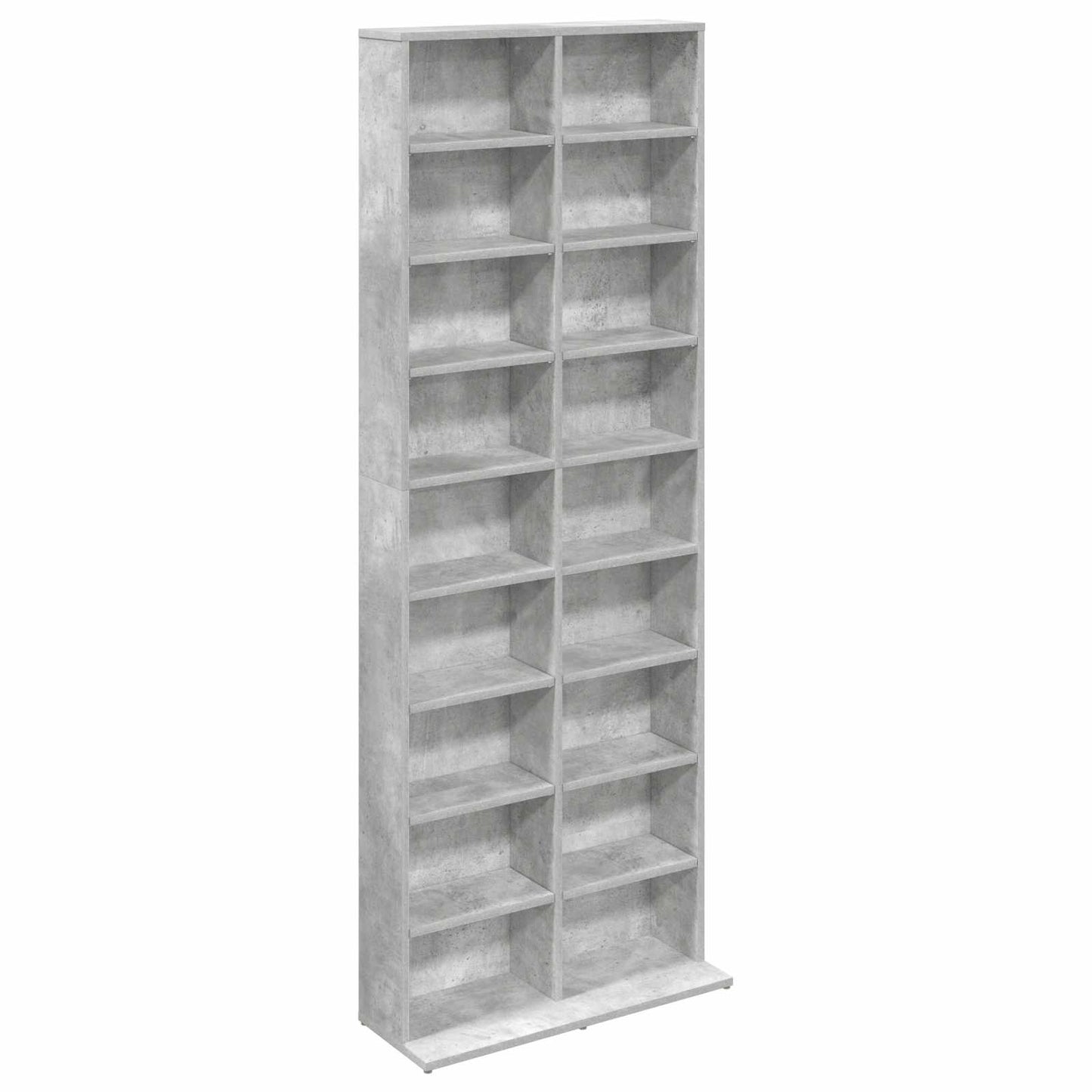 CD szekrény Betonszürke 65 x 23,5 x 175 cm Szerelt Fa