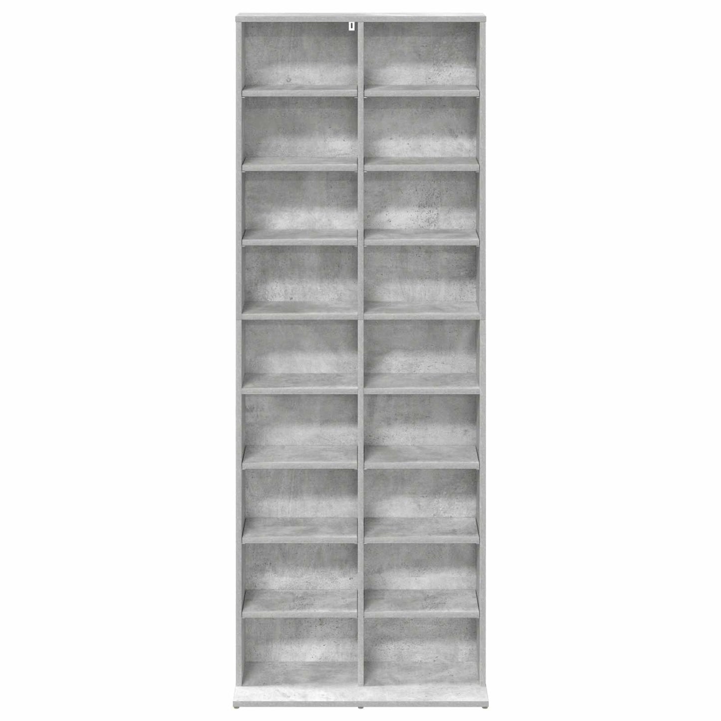 CD szekrény Betonszürke 65 x 23,5 x 175 cm Szerelt Fa
