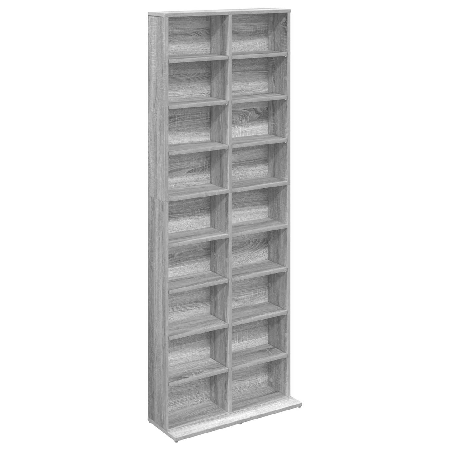 CD szekrény Szürke Sonoma 65 x 23,5 x 175 cm Szerelt Fa