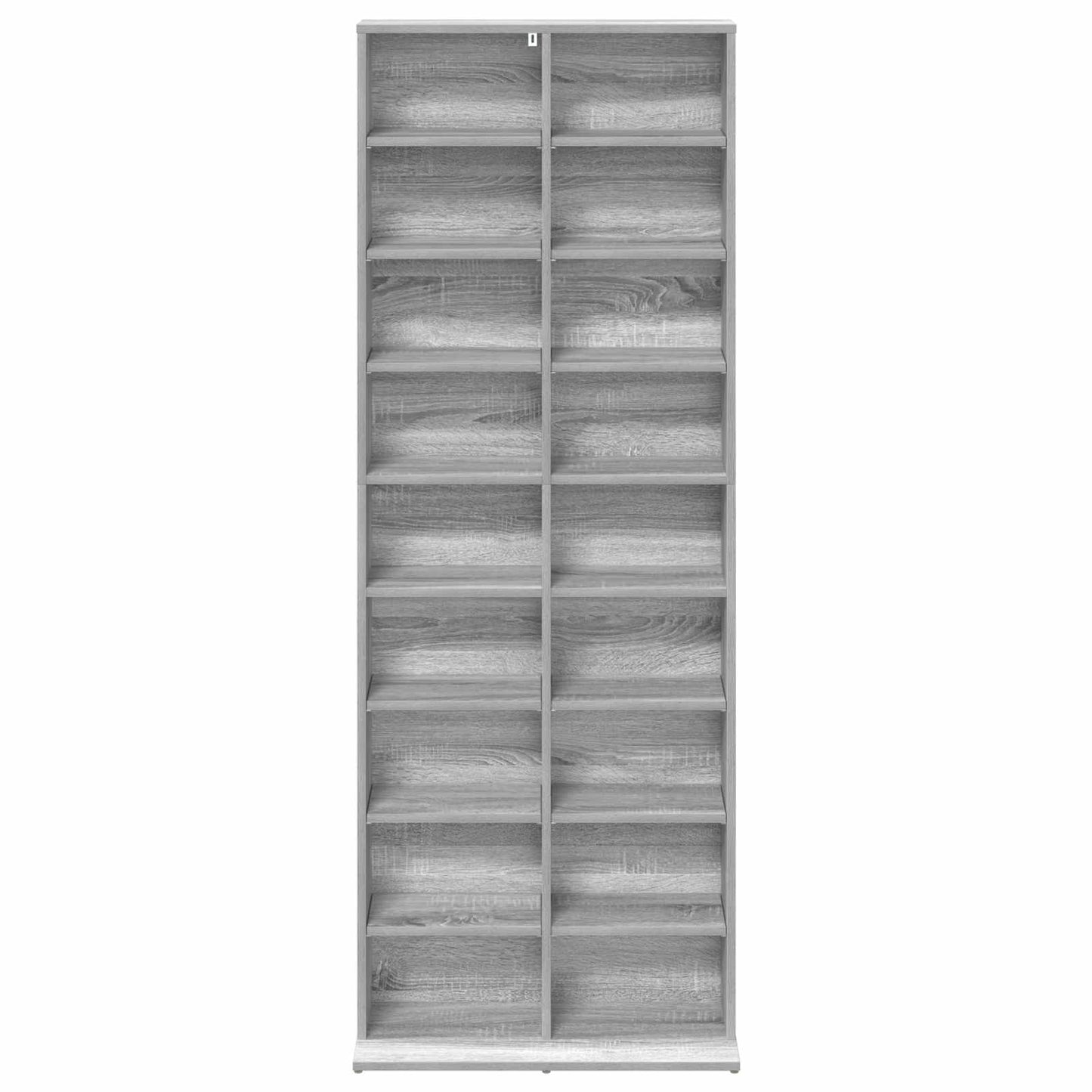 CD szekrény Szürke Sonoma 65 x 23,5 x 175 cm Szerelt Fa
