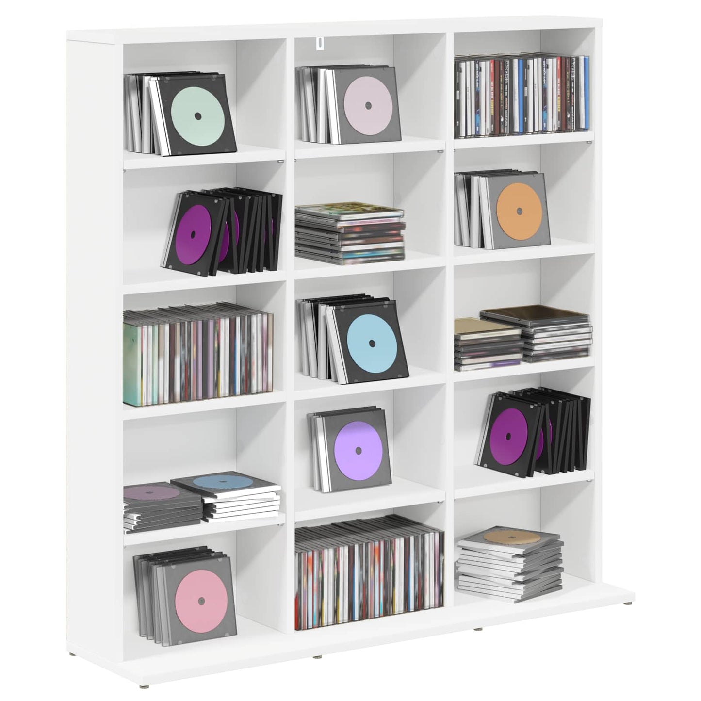 CD szekrény Fehér 96 x 23,5 x 97,5 cm Szerelt Fa