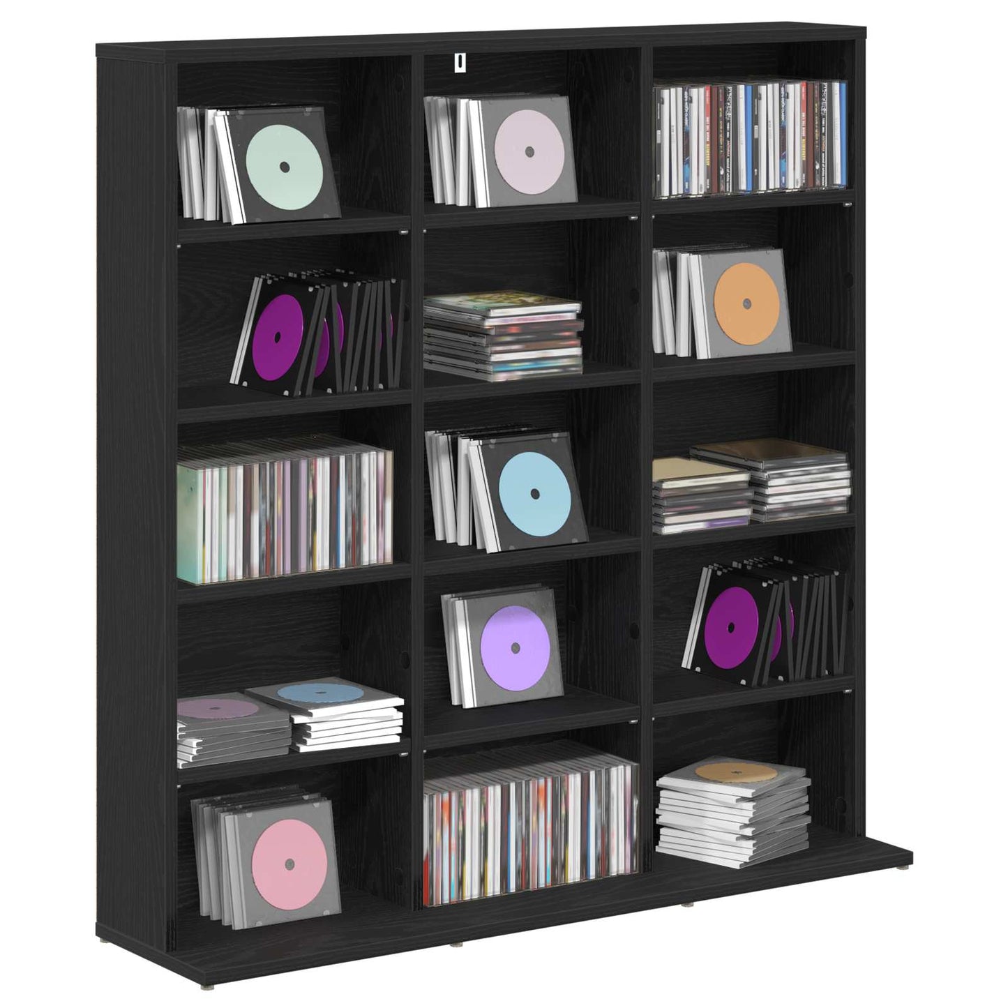 CD szekrény Fekete Tölgy 96 x 23,5 x 97,5 cm Szerelt Fa
