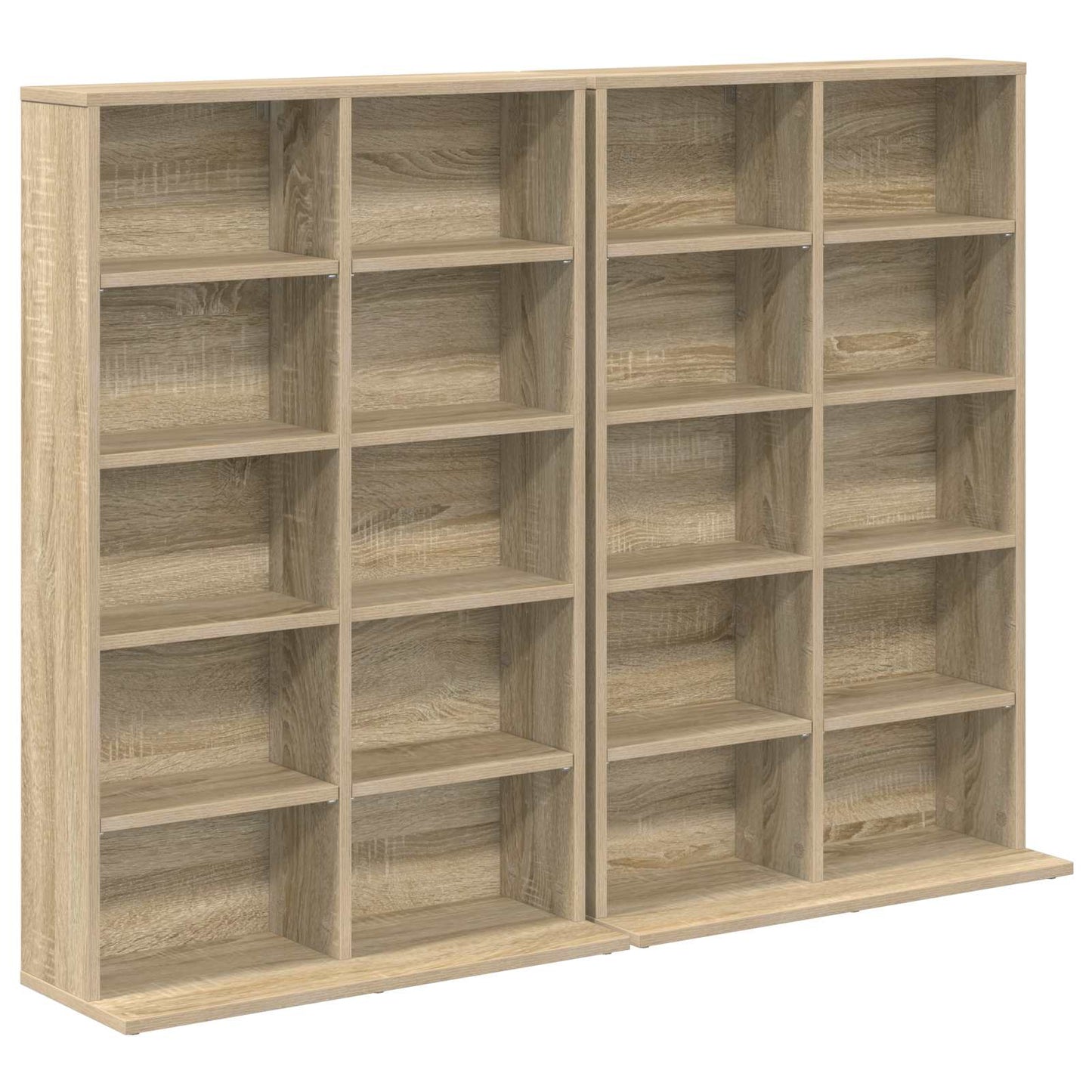 CD szekrény 2 db Sonoma Tölgy 65 x 23,5 x 97,5 cm Szerelt Fa