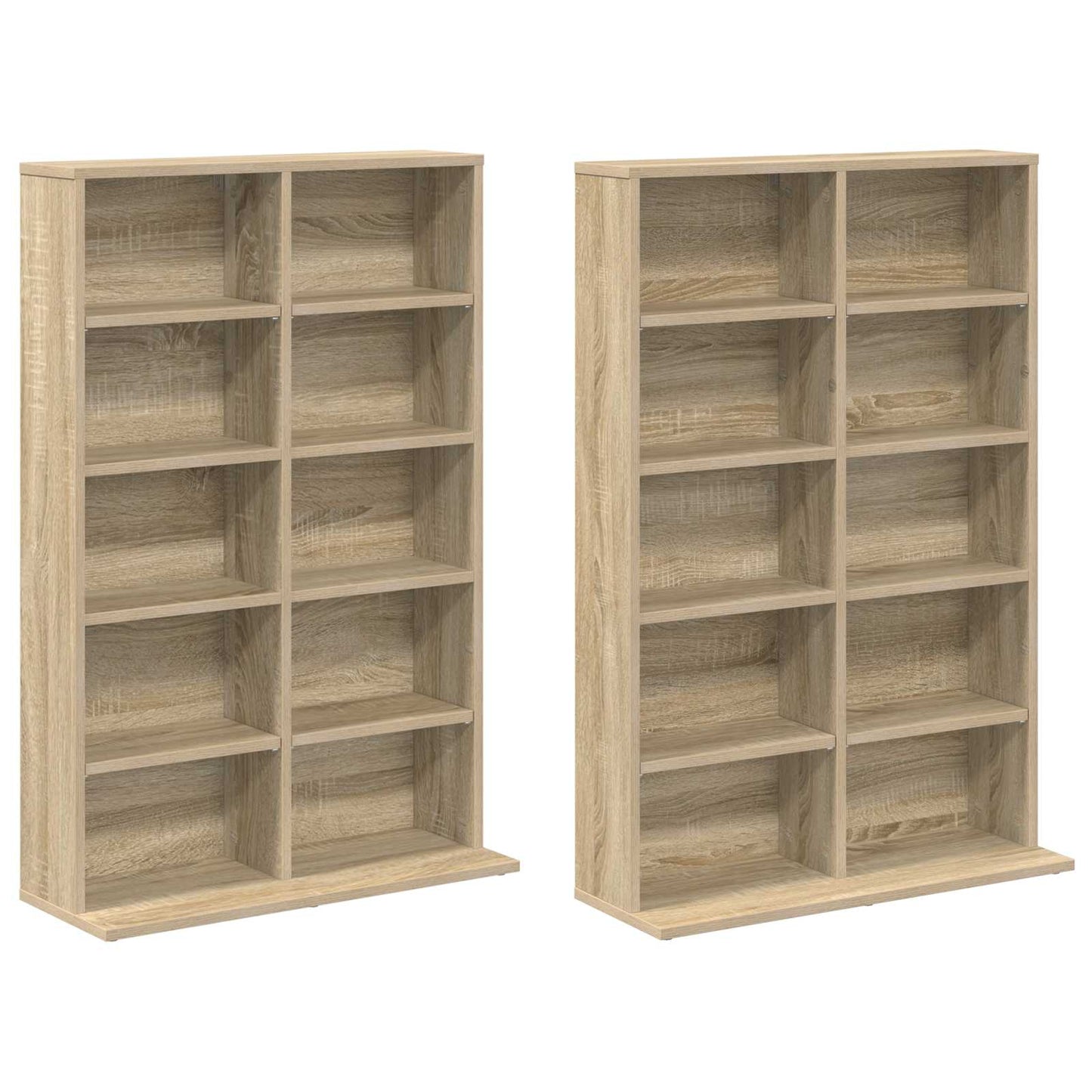 CD szekrény 2 db Sonoma Tölgy 65 x 23,5 x 97,5 cm Szerelt Fa
