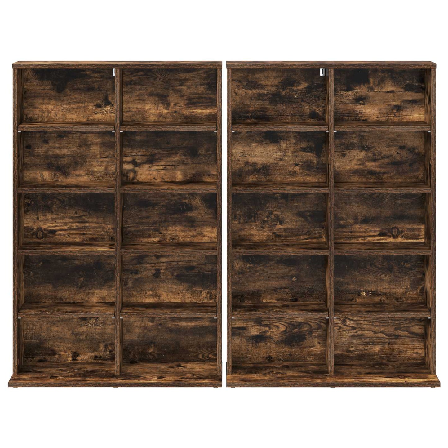 CD szekrény 2 db Füstös Tölgy 65 x 23,5 x 97,5 cm Szerelt Fa