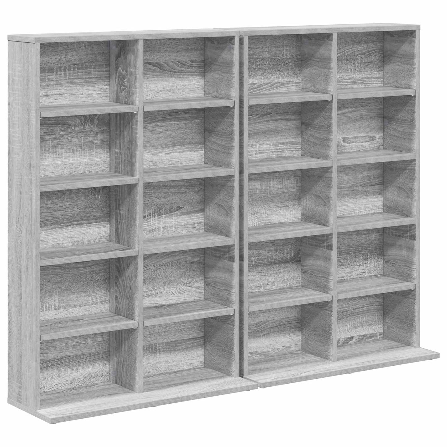 CD szekrény 2 db Szürke Sonoma 65 x 23,5 x 97,5 cm Szerelt Fa