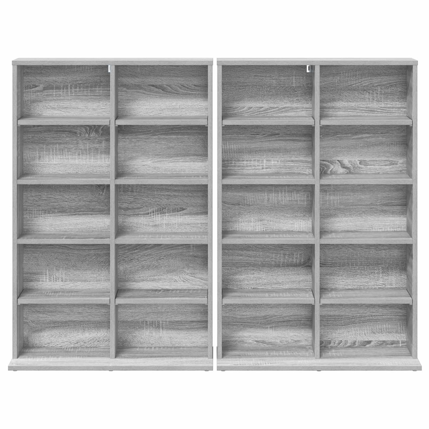CD szekrény 2 db Szürke Sonoma 65 x 23,5 x 97,5 cm Szerelt Fa