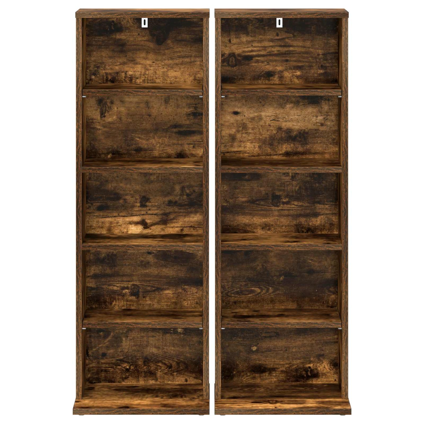CD szekrény 2 db Füstös Tölgy 33 x 23,5 x 97,5 cm Szerelt Fa