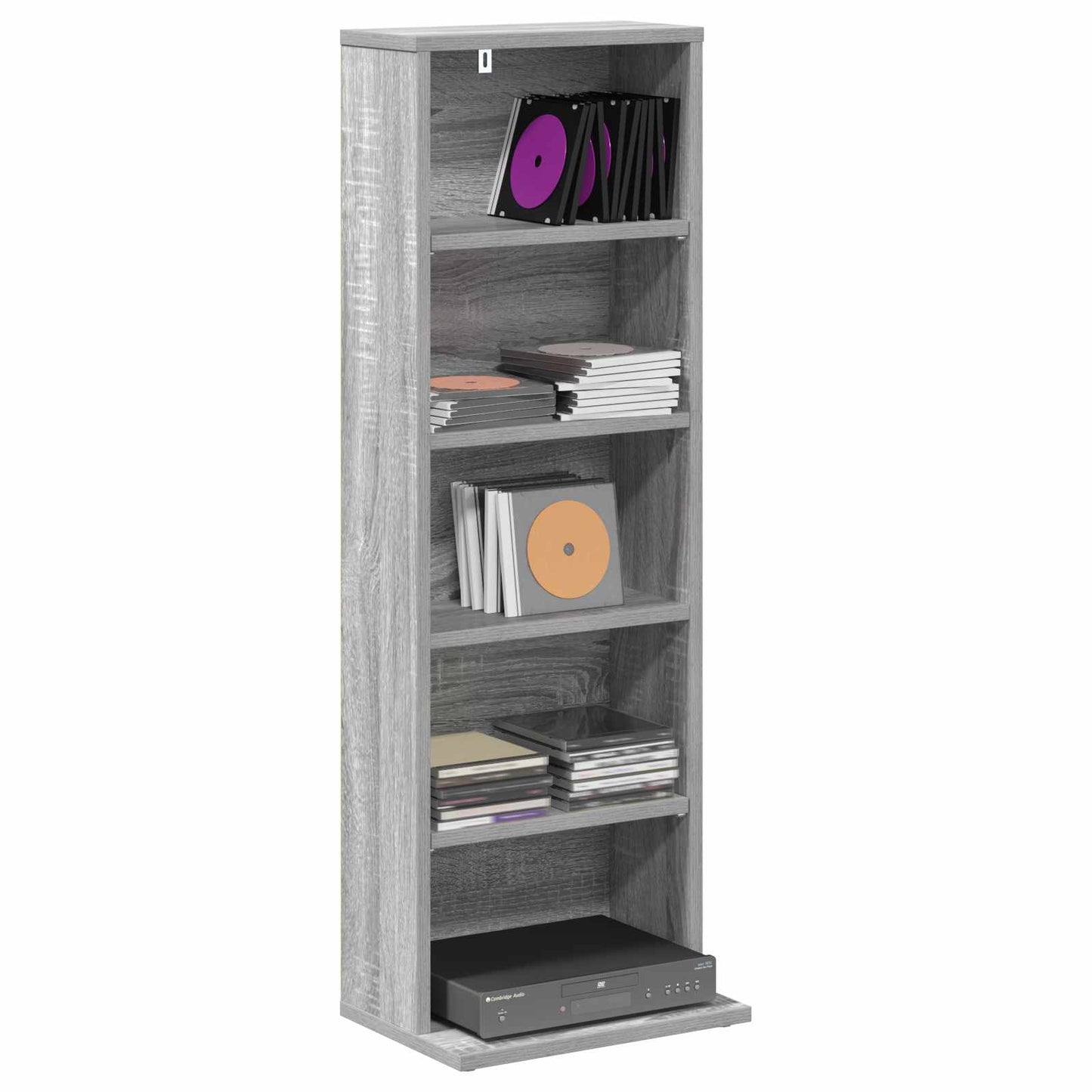 CD szekrény Szürke Sonoma 33 x 23,5 x 97,5 cm Szerelt Fa
