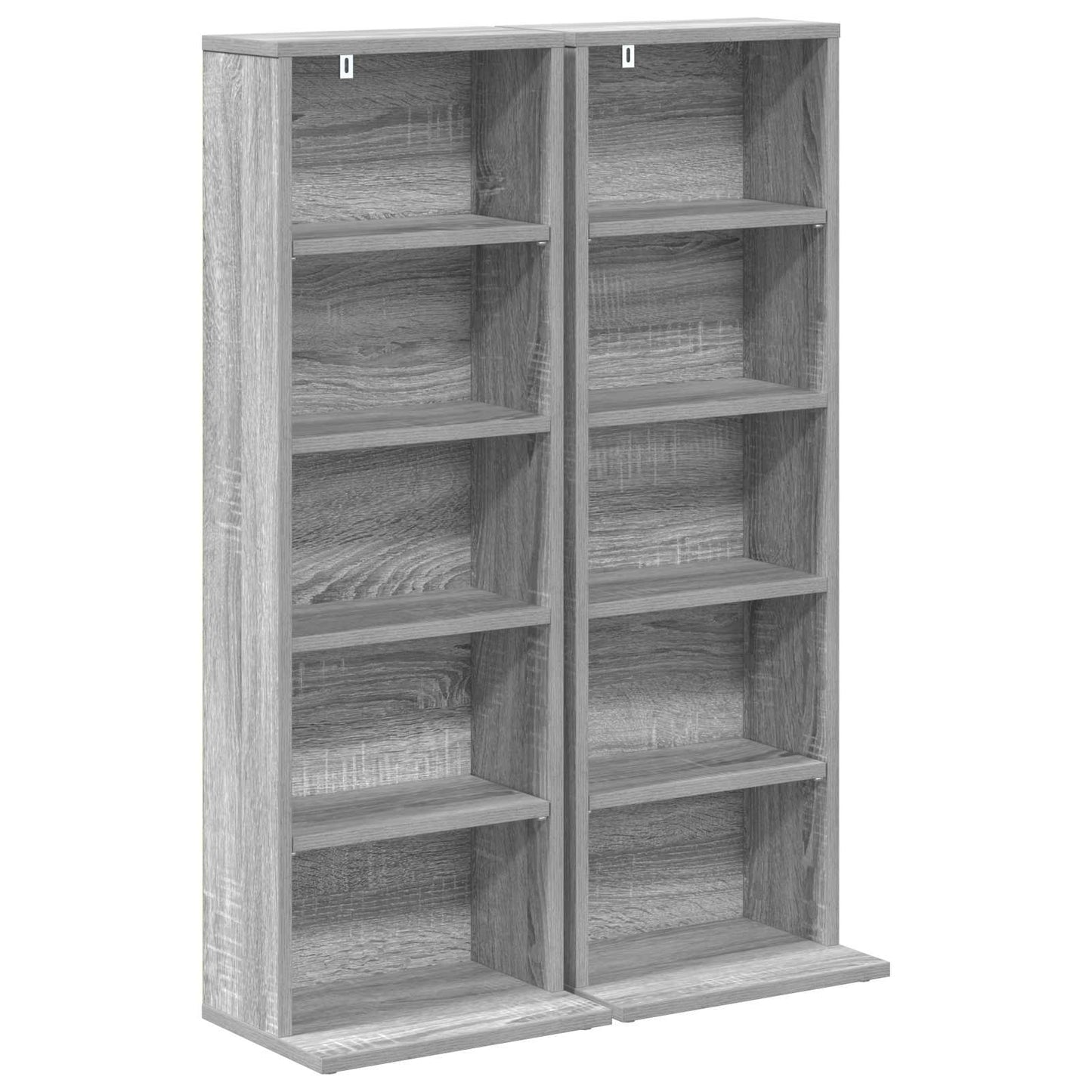 CD szekrény 2 db Szürke Sonoma 33 x 23,5 x 97,5 cm Szerelt Fa