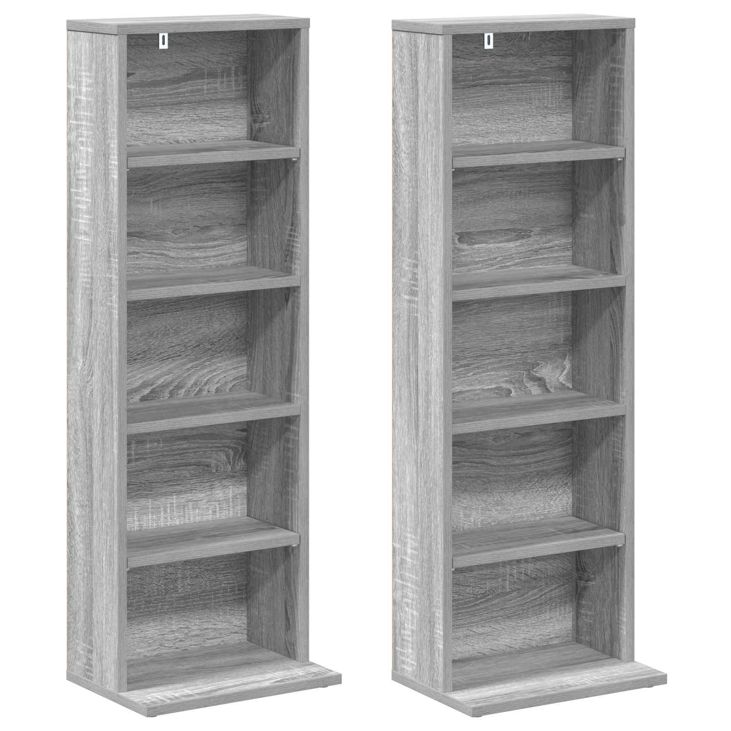 CD szekrény 2 db Szürke Sonoma 33 x 23,5 x 97,5 cm Szerelt Fa