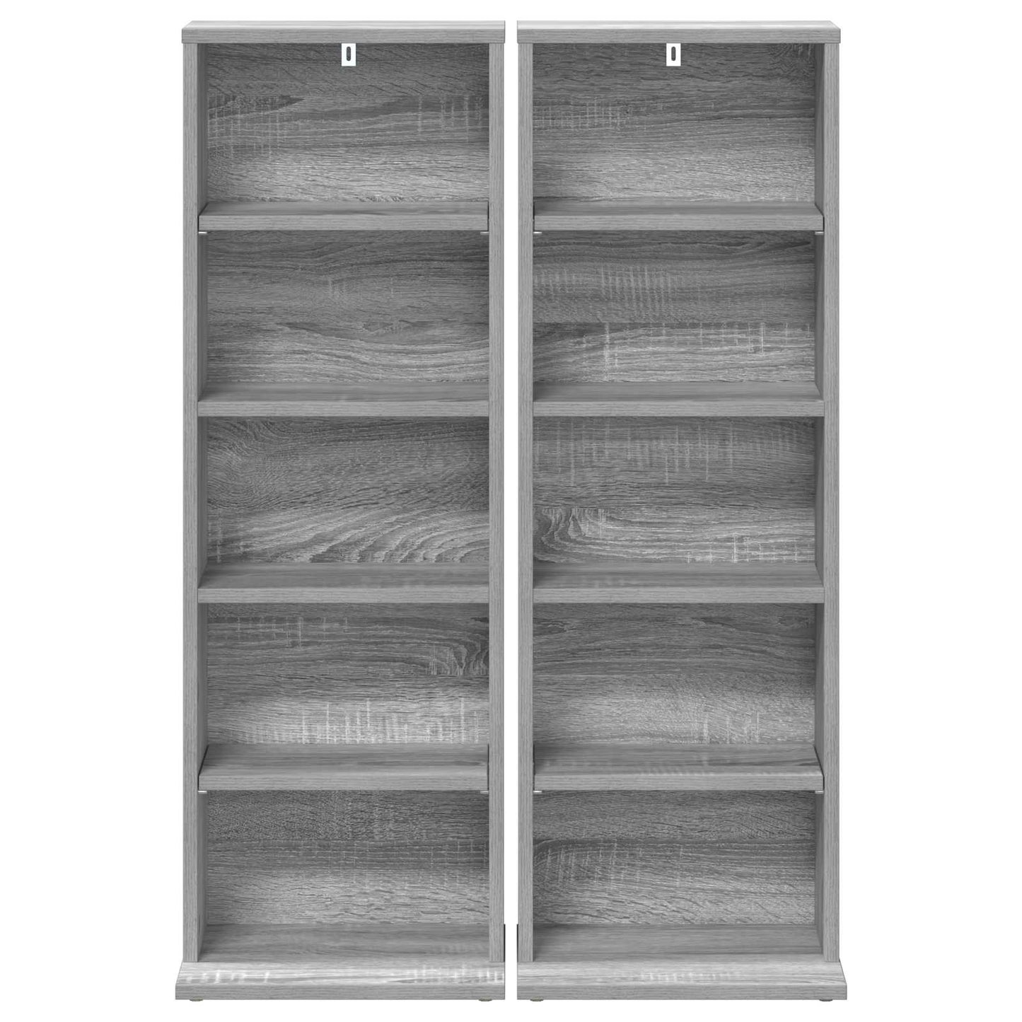 CD szekrény 2 db Szürke Sonoma 33 x 23,5 x 97,5 cm Szerelt Fa
