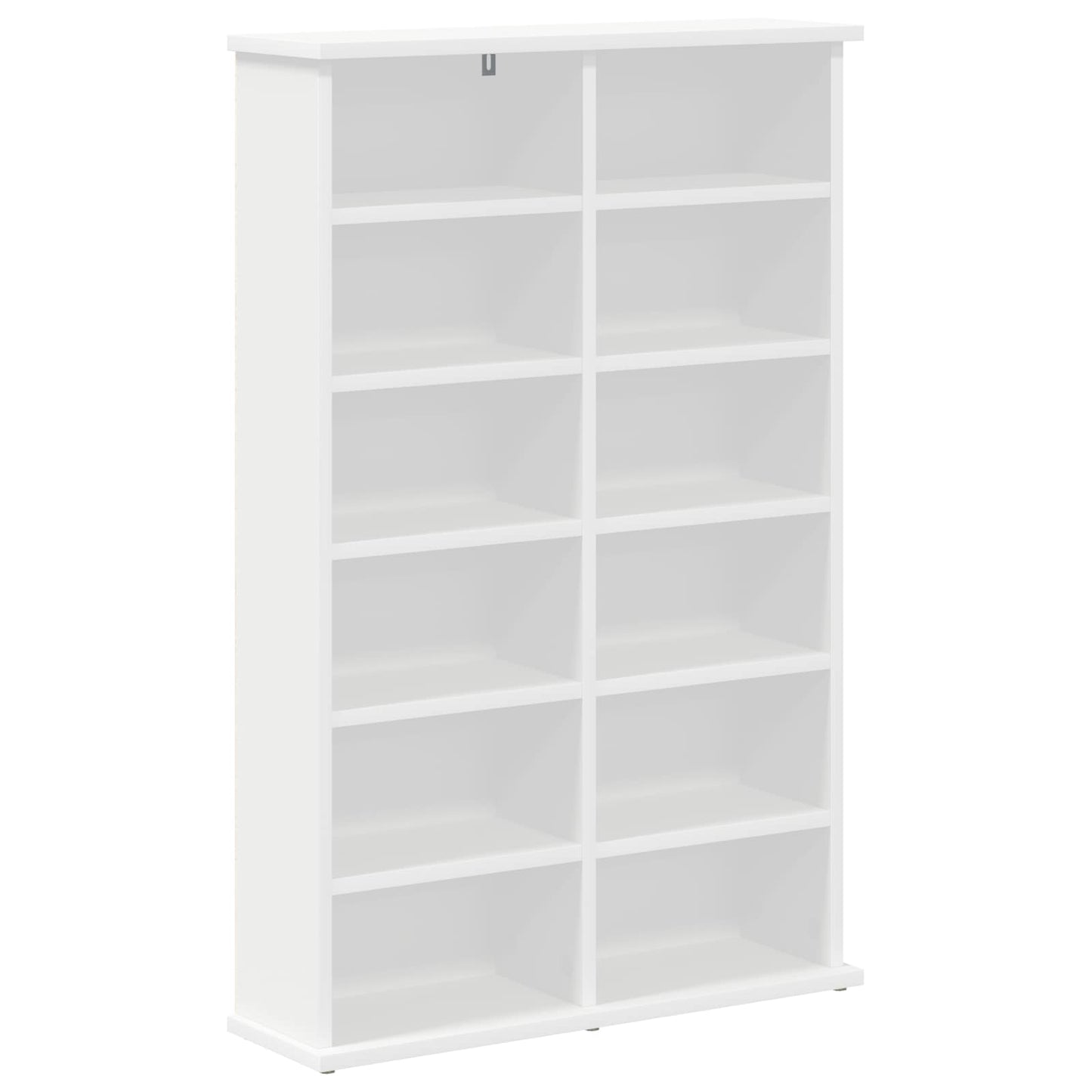 CD szekrény 2 db Fehér 60 x 17 x 92 cm Szerelt Fa